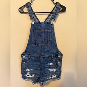 American Eagle Outfitters Blue Denim Overalls